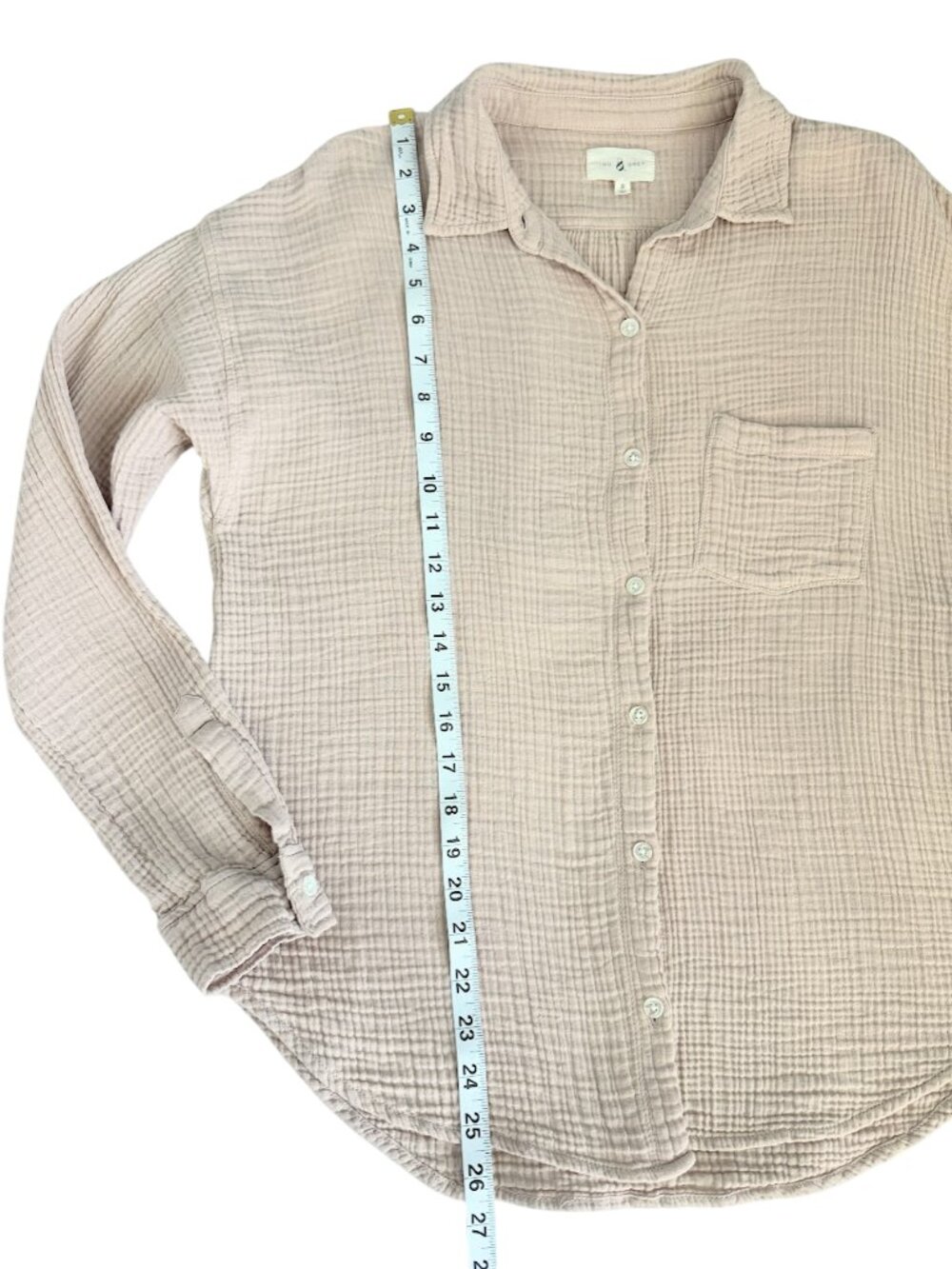 Lou & Grey Cotton Gauze Button Down Top Womens S Coastal - Picture 6 of 9